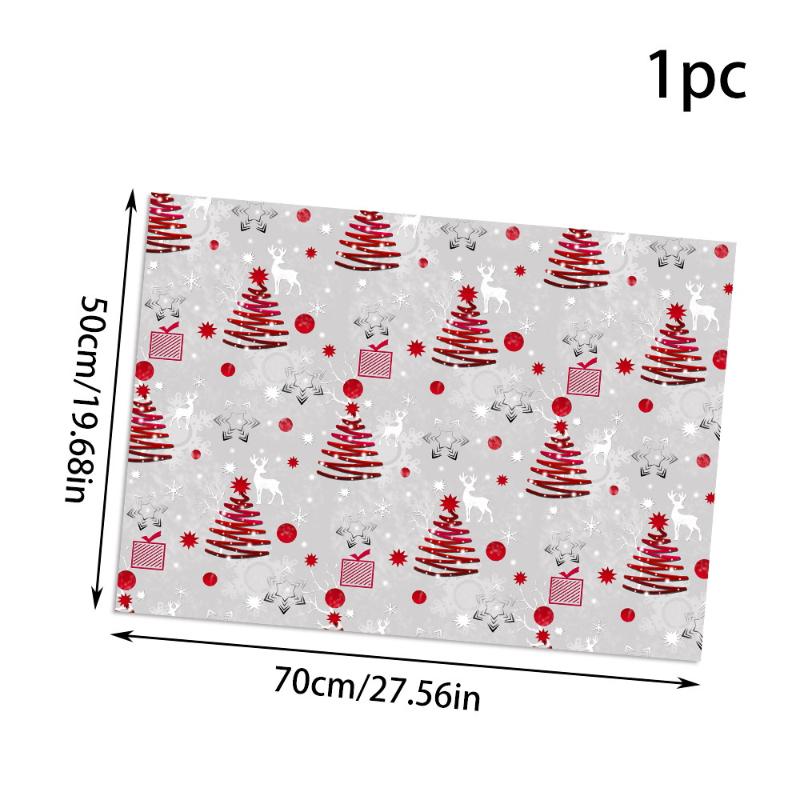 1 Sheet Of 19.68X27.56 Inches Christmas Gift Wrapping Paper Can Be Diy Wrapping Paper Suitable For Holiday Christmas