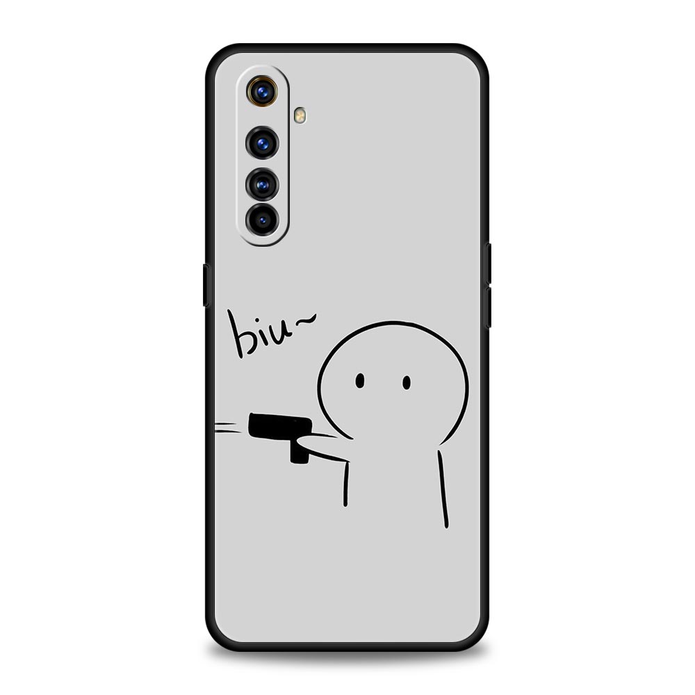 Cute Middle Finger Phone Case For Realme 16 15T 14 13 12 11 10 4G 9 8 5G Pro Plus C21 C25 C35 GT5 GT3 GT2 Neo 2 3 3T 5 Cover