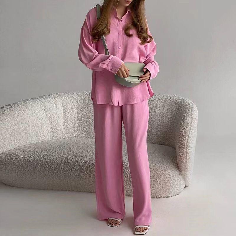 Fashion Wind Loose Shirt Pants Casual Suit Loose Fitting Shirt and Pants Set