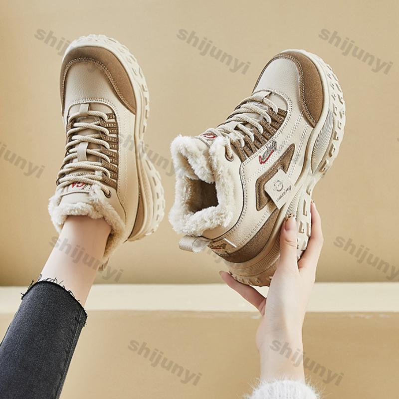 Women's Casual Sneakers Winter New Warm Plush Warm Platform Outdoor Cotton Shoes Women Sports Warm Casual Shoes Zapatos Mujer