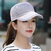 Lightweight Woman Shiny Cap Breathable Rhinestone Visor Hats  Outdoor Sports