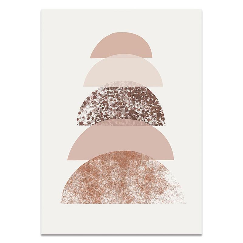 

Сучасні теракотові Бохо Сонце Місяць Рослини Плакати Геометричні картини на полотні Настінні картини для вітальні Декор домашнього інтер єру 21x30cm No Frame