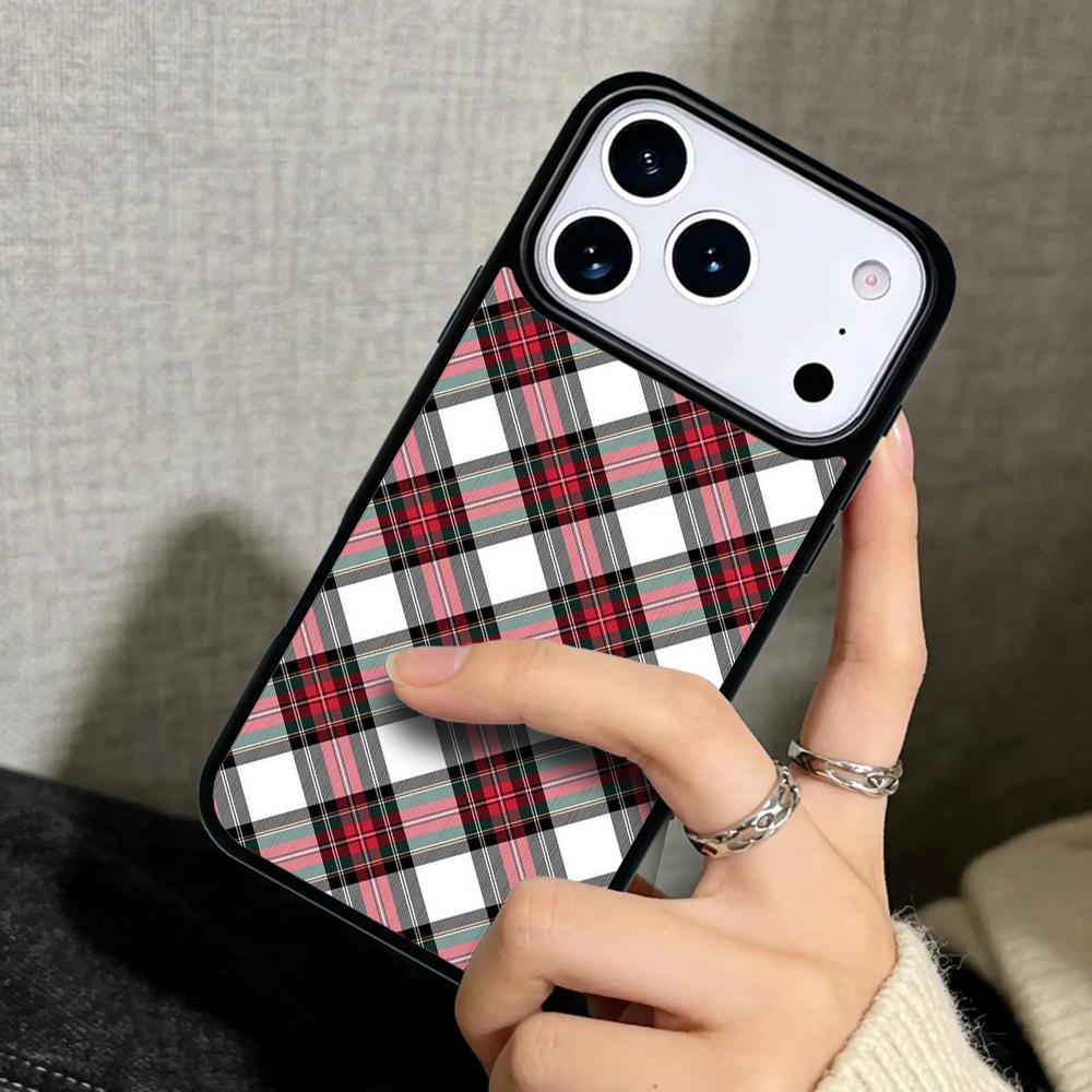 Capa Case for iPhone 17 Air 16 Pro Max 15 Plus 11 13 Mini 14 12 Back Phone Cover Scottish Plaid Warm Plaid