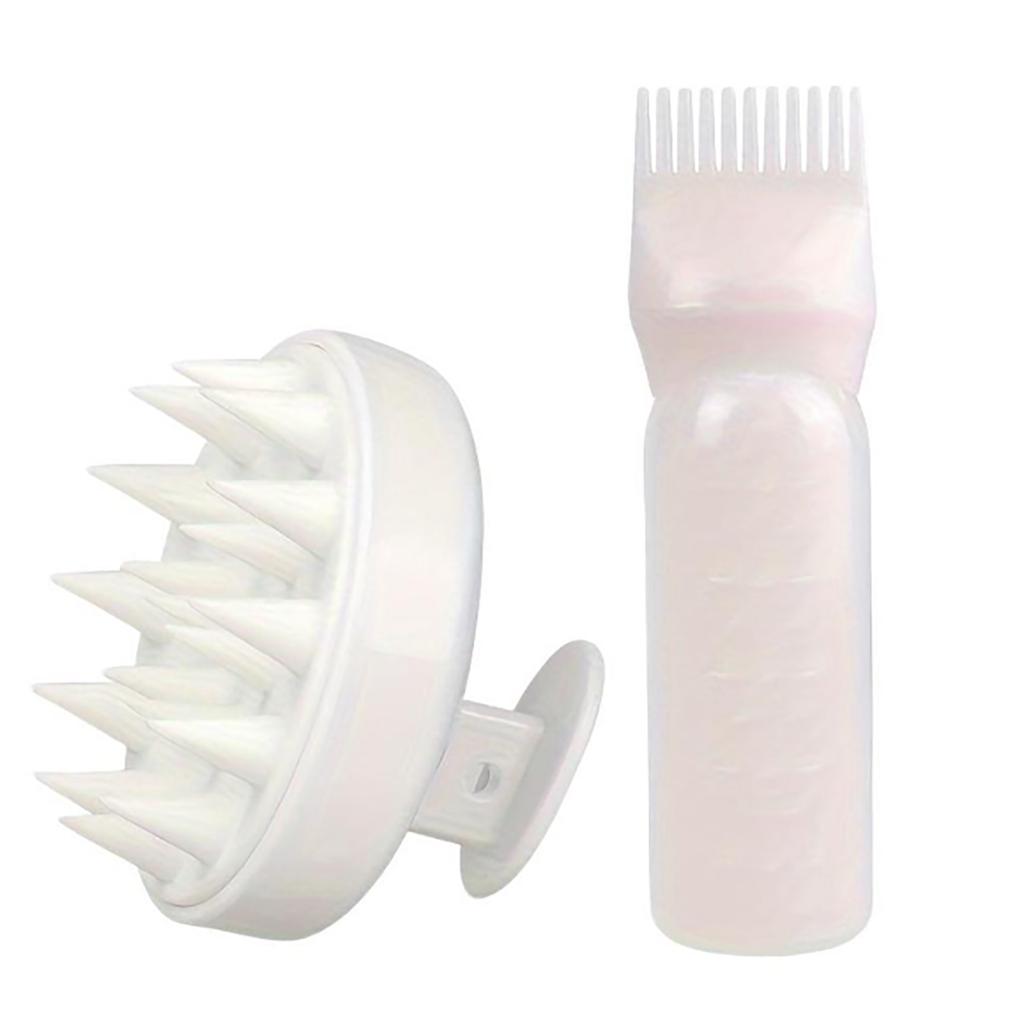 2 Pieces Silicone Scalp Massage Comb - Soft Shampoo Brush for Growth, Shampoo and Shower, Gentle Scalp Massager for Hair Care