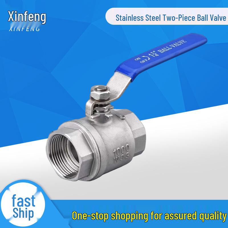 

304 Stainless Steel 2-Piece Ball Valve, 4-Point Full Bore with Internal Thread Check Valve 15 two-piece ball valve 201