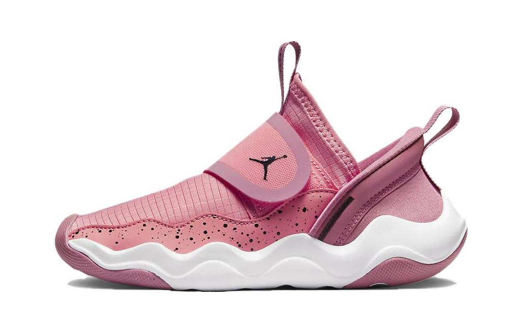 Jordan 23/7 Slip Resistant Cushioning Low Top Children's Basketball Shoes Pink White Children Aged 3 7 Years Old DQ9293-616