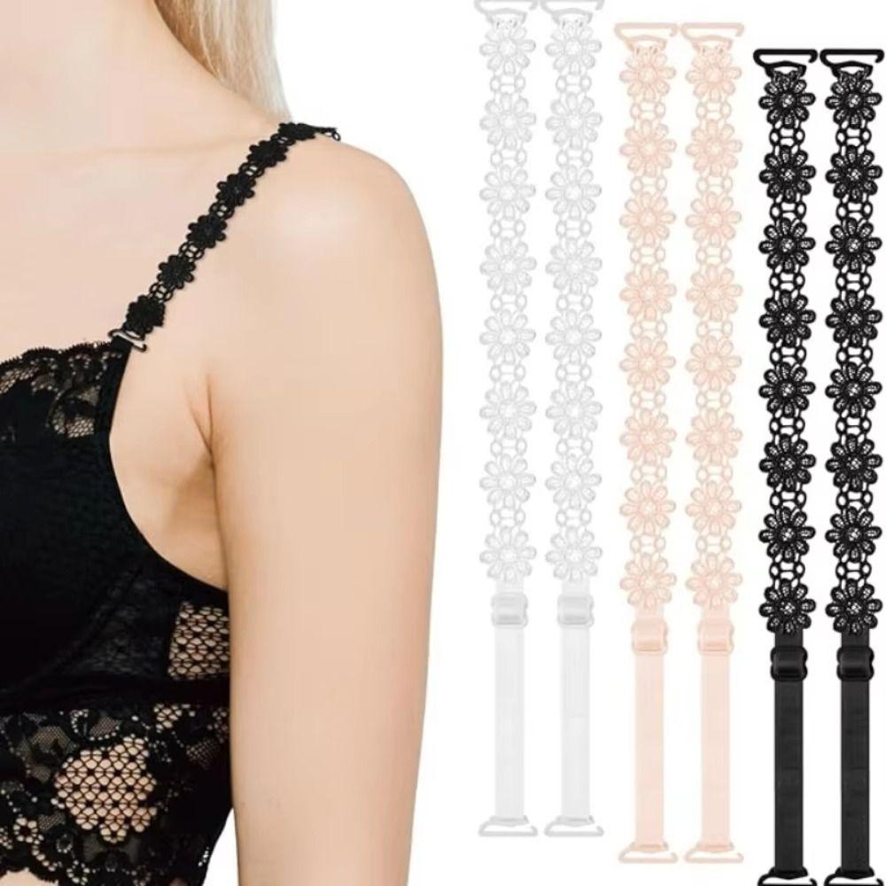 1Pair Flowers Invisible Bra Straps  for Fashion Shows and Backless Outfits