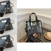 Stylish Large Capacity Transparent Jelly Shoulder Bag For Mothers 2024 Spring New Street Fashion Tote Bag