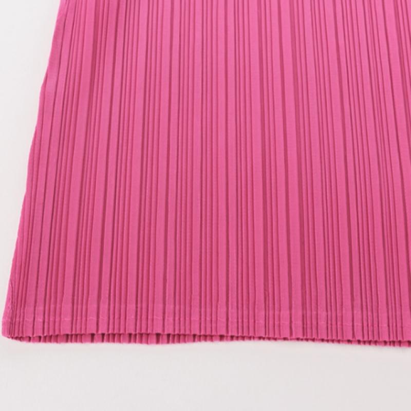 Shop Women Round Cap Sleeve French Pleated Long Dress Cherry Pink Ble Wdr 1746