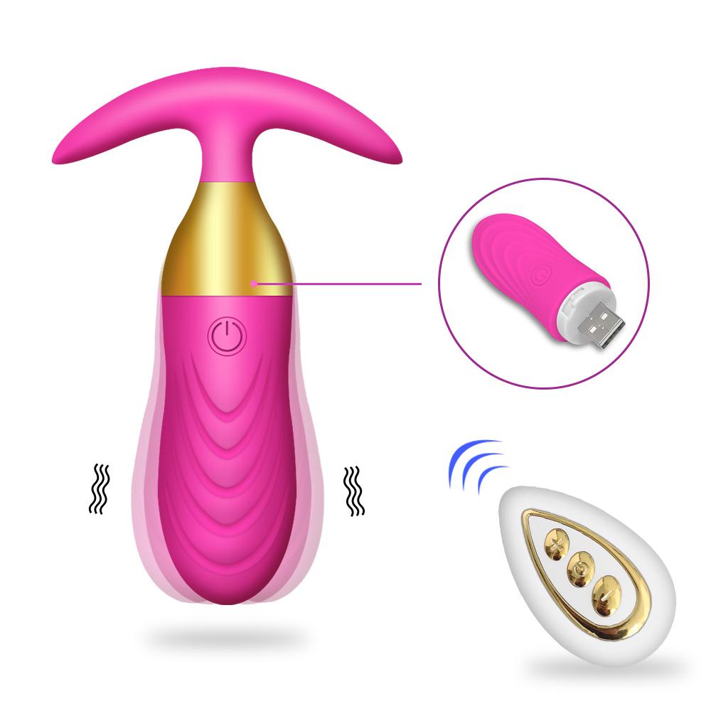 Trådløs analvibrator For kvinner Menn Butt Plug Prostata Massasjeapparat Fjernkontroll Anal Plugg Intime varer Sexleketøy For Voksne Gay