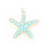ZHUKOU 52x54mm pandantiv fashion Stea de mare din Cristal pentru femei Accesorii Handmade pentru Realizarea Colierelor Cercei model:VD417