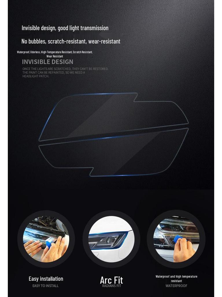 Folia ochronna na reflektory Volkswagen do Teramont X, Tiguan X, Touareg, Thunder Rover, Sagitar, Golf, Viloran, T-Roc