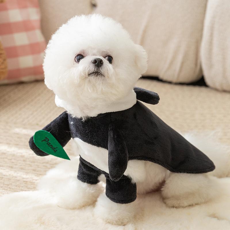 Cute little animal dog transformation clothing flannel warm autumn and winter funny photo puppies kittens pet clothes