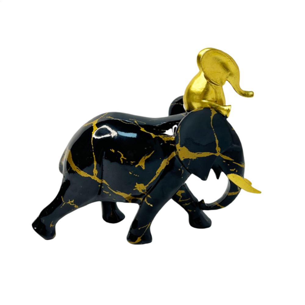 

Elephant Statue Resin Colorful Decoration Elephant Sculpture for Home Tabletop Living Room Office Nursery Stores Mother s Day