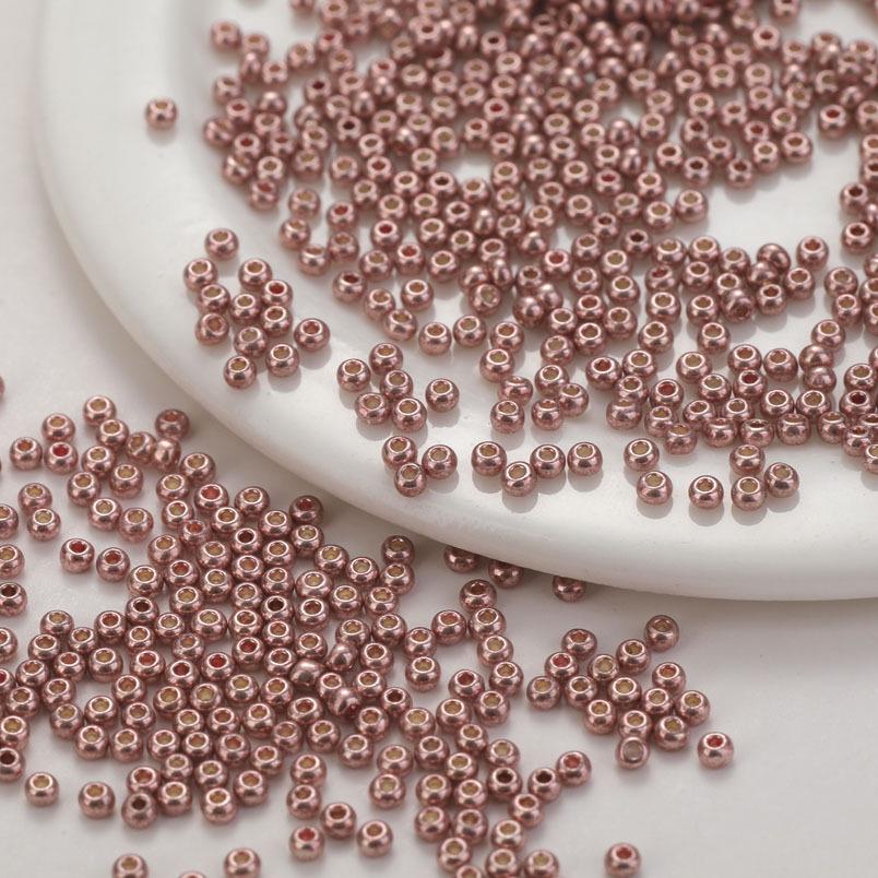 Premium 2.0mm Gold and Silver Glass Round Beads for DIY Jewelry Making