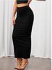 Spring/Summer Slim Fit Sexy Solid Color Skirt for Women