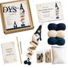 Kit de Inicio de Ganchillo para Principiantes, Kit de Adorno de Gnomo DIY, Tema Navideño, Manualidad de Tejido Suave, Set para Hacer Recuerdos Hechos a Mano, Colgante y Hogar