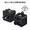 Sanwa Supply Japan Power Conversion Adapter Compatible Black Multi-type (BF/B3/C/CB/SE/O/O2) TR-AD6BK