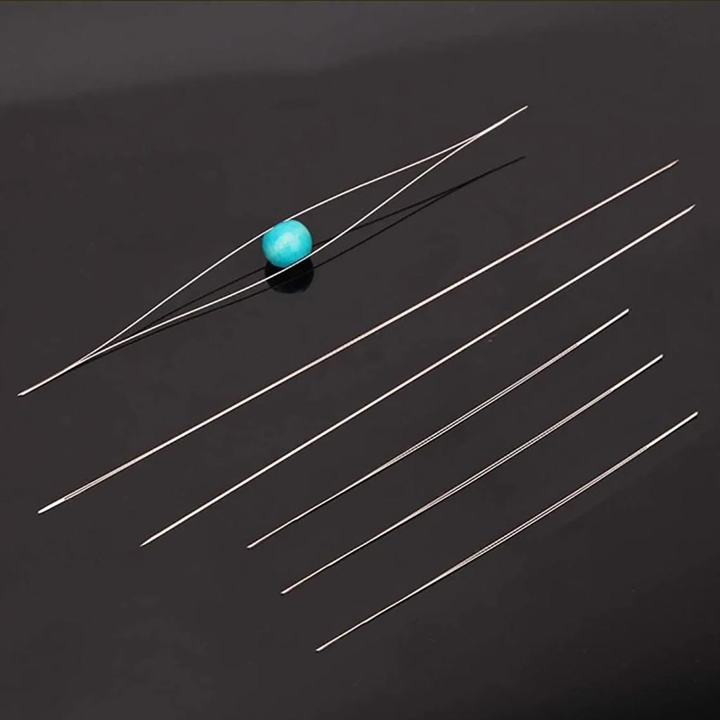 10pcs Beading Needle 5.5cm 7.5cm 10cm 11.5cm 12.5cm Lightweight Steel Big Eye Beading Needles for Jewelry