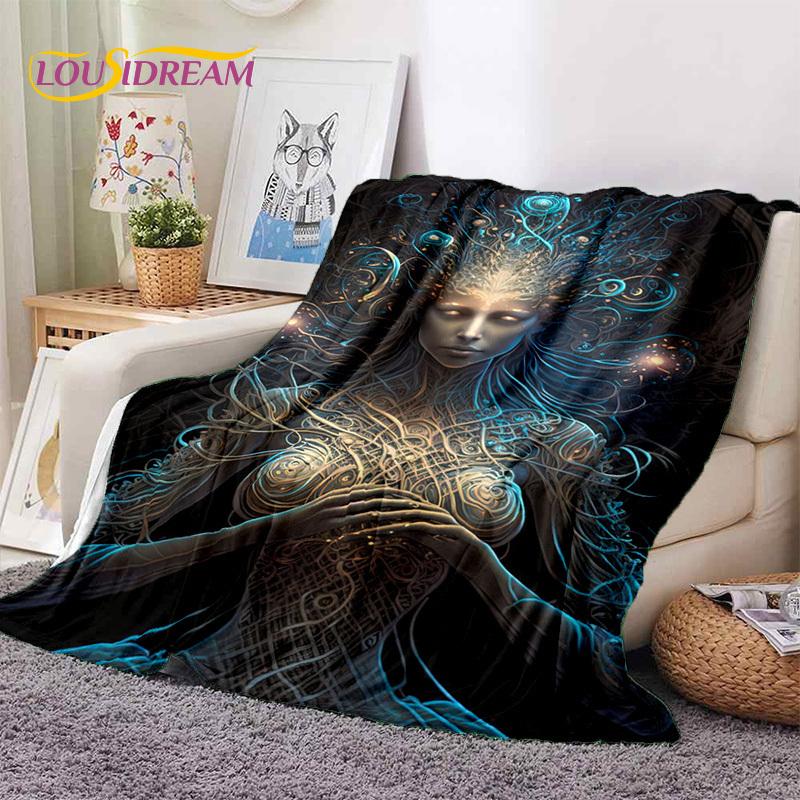 3D Yoga Meditation Rainbow 7 Chakra HD Soft Flannel Blankets,Throw Blanket Comfortable Blanket for Picnic Beds Home Bedroom Gift