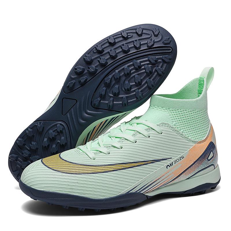 New foreign trade high-top football shoes adult AG long nails TF broken nails lawn training shoes football men and women