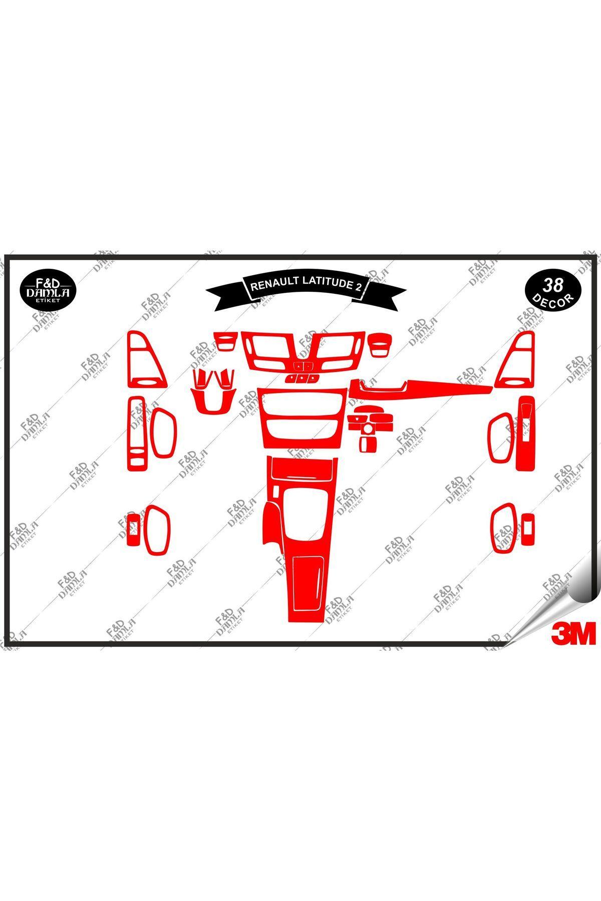 

Renault Latıtude 2 Torpido Konsol Trim Göğüs Maun Kaplama Set 38 Parça Kırmızı
