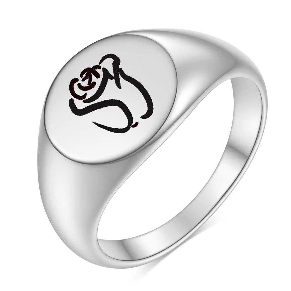 Women s 18K Gold Titanium Steel Rose Flower Mirror Ring (12MM) Size 10