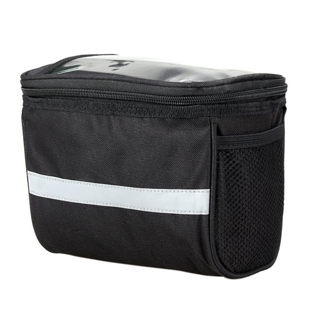 Bicycle Bag, Large-capacity Handlebar Bag, Cycling Equipment, Front Bag, Mobile Phone Touch Screen, Multi-function Front Universal Hanging Bag, Black