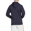 adidas Logo-Print Kapuzen-Kordelzug Bequeme Jacke Herrenjacke Legend-Ink HY0619