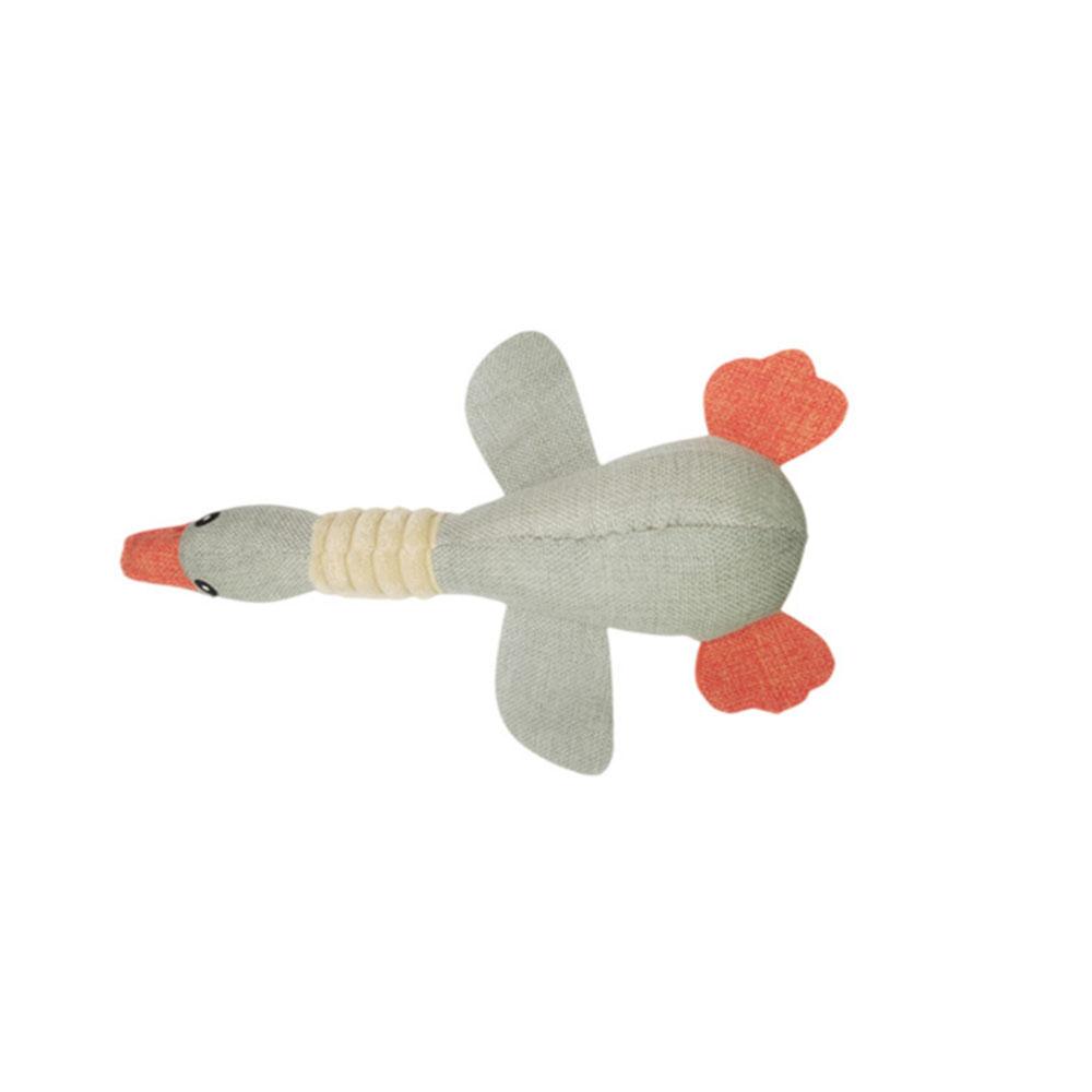 Pet Linen Wild Goose Squeaky Toy - Durable Bite-Resistant Chew Toy for Dogs & Cats, Teeth Cleaning Calming Training