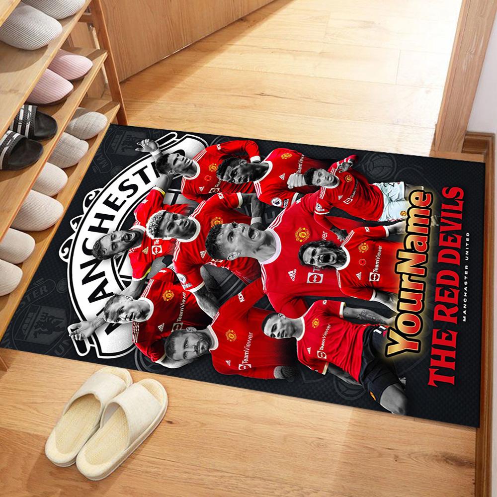 Manchester Customize Your Name Area Rug Design for Kitchen Hallway Foyer Dining Room Antislip Carpet Anime Office Decor Wedding Party Gift