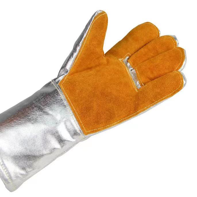 High-Temp Fireproof Aluminum Foil Heat-Resistant Gloves