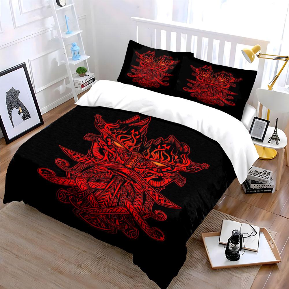 Fiery red tribal design. Bedding sets Duvet cover sets Duvet covers Pillowcases(1 * Duvet Cover 2 * Pillowcases, without duvet insert)