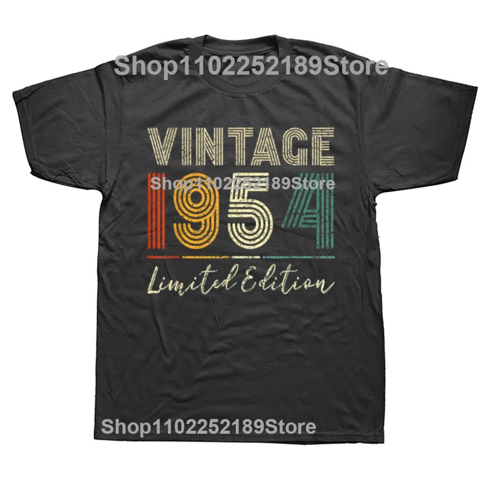 72 Year Old Gifts Vintage Est 1954 Limited Edition Birthday TShirt Harajuku 71th Party Retro Short Sleeve Mens Clothes