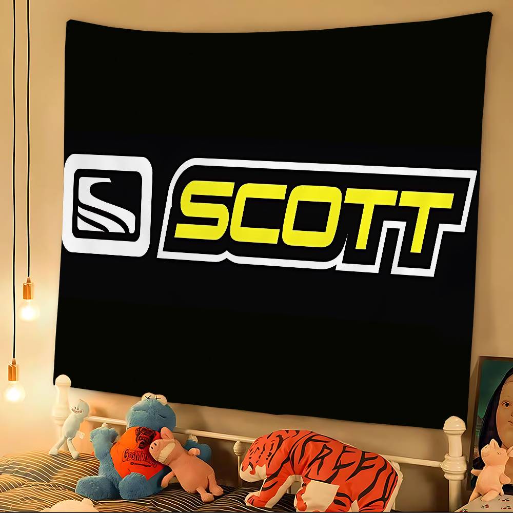 SScott Bike Logo Tapestry Art Printing Art Science Fiction Room Home Decor Wall Art Decor