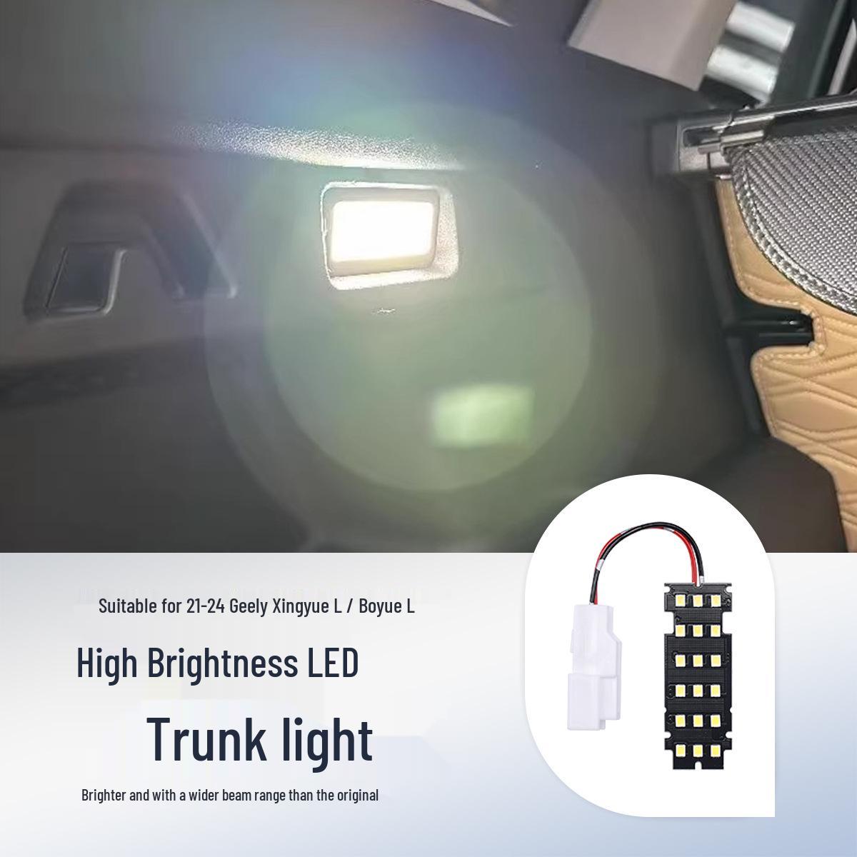 GEELY Xingyue L & Boyue L LED Trunk Lights: High Brightness, Non-Destructive, Easy Plug-In for 21-24 Models