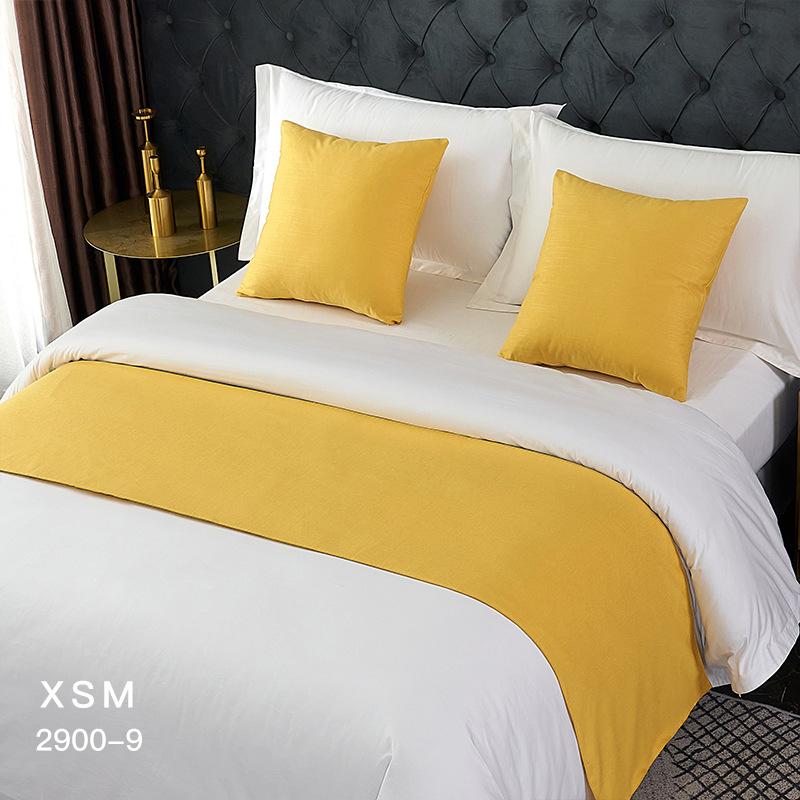 Alergări de pat nordic de culoare solidă, simplitate, bumbac, lenjerie de rulare, aleargă pentru cameră de nuntă, husă pentru steagul de pat, decorare pentru hotel, prosop coadă de pat