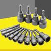 Impact Socket Magnetic Nut Screwdriver Hex Key Set Drill Bit Adapter Suitable For Power Drills Driver Maintenance 14pcs