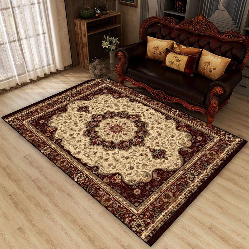American Retro Luxury Persian Carpet Cloakroom Interior Decoration Bohemian Style Rugs Non-slip Washable Bedside Floor Mat