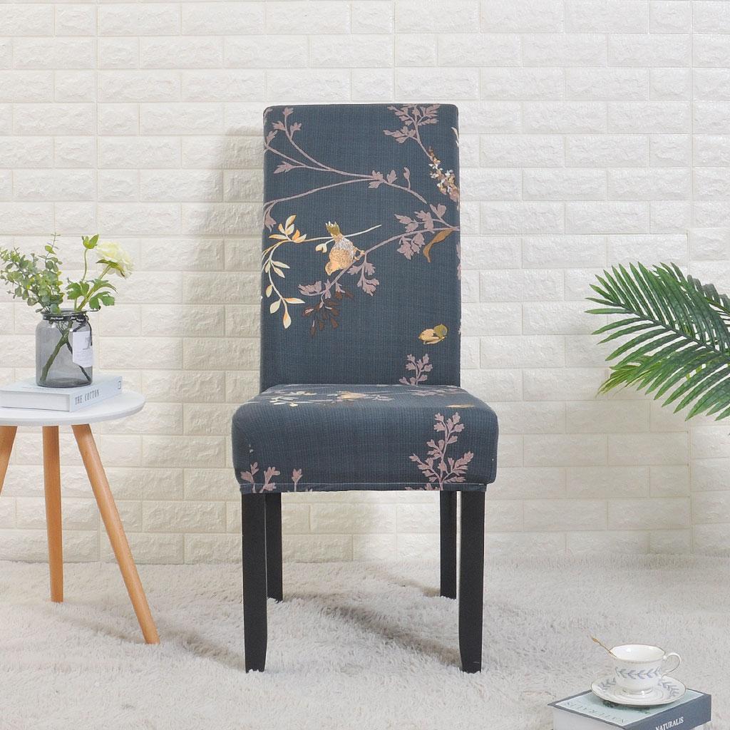 XL Size Printed Dining Chair Covers Large Removable Washable Kitchen Chair Protector Seat Cover for Dining Room Home Banquet