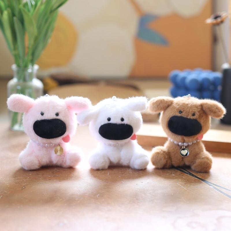 Plyšový Krátký Ultrajemný Psí Přívěsek na Klíče Přívěsek na Tašku Vycpané Zvíře Pokojová Dekorace Pro Děti