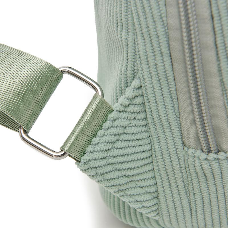 Zaino in Velluto a Coste Monocolore Cartella Scolastica da Studente Zainetto Piccolo da Pendolare da Donna Borsa a Spalla Multifunzionale