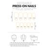 Press On Nails 24 Pieces Y2K Retro Style French Tips Striped Polka Dot Star Design Comfortable Fit For Daily And Party Use
