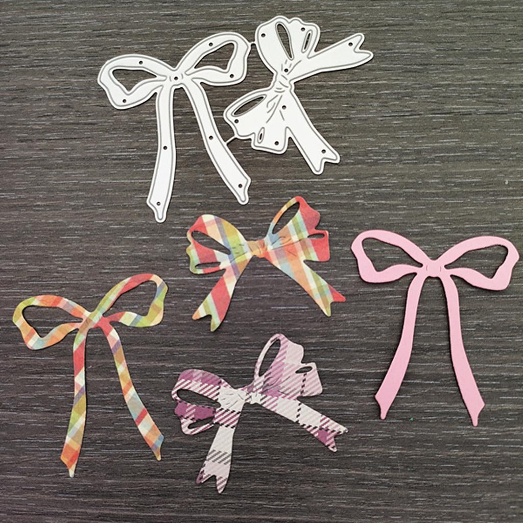 2 Stück Metall-Stanzformen mit Schleife, für DIY Scrapbooking, Album, Papier, Karten, dekoratives Handwerk, Prägung, Stanzungen