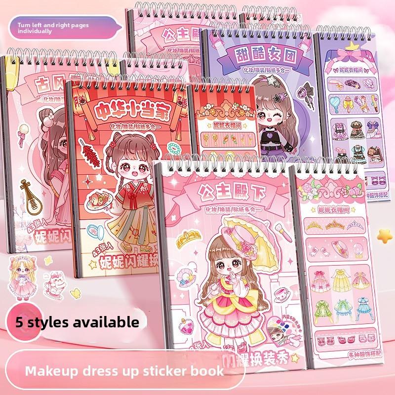 Princess Dressup Sticker Book With Classic Style Scenes For Kids Diy Fun Fashion