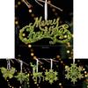 Christmas Tree Scene Decor With Glitter Snowflake Ornaments And Acrylic Material For Holiday Celebrations