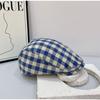 New spring and summer hats women's plaid forward cotton splicing painter hats hot summer cotton hats