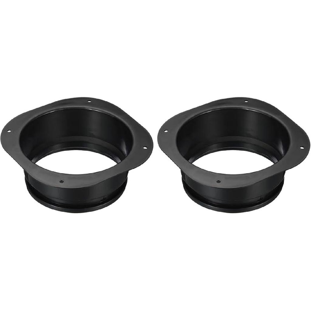 PATIKIL 3 Inch(about 7.6 cm)Pipe Connector Flange,2 Piece Pack Dryer Ventilation Wall Plate Square to Round Straight Duct Plate,For Air Heating