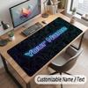 Abstract Geometric Theme Customized Mouse Pad Personalized Print Name Text Desk Mat For Home Office Table Decor