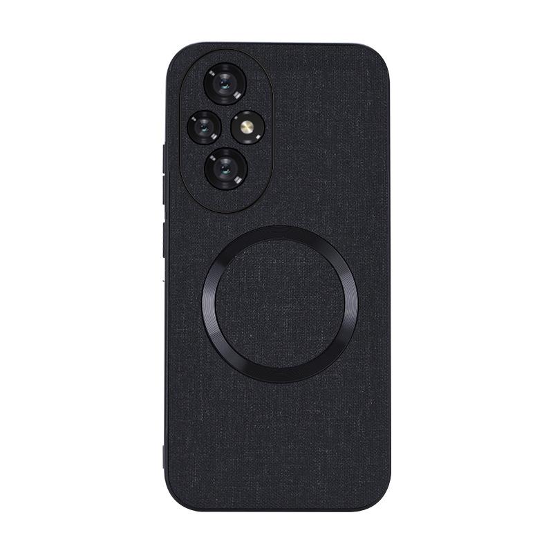 Applicable To Honor 200 Mobile Phone Case Honor 200lite Protective Case CD Pattern Magnetic Ring 200pro Cloth Pattern New Model